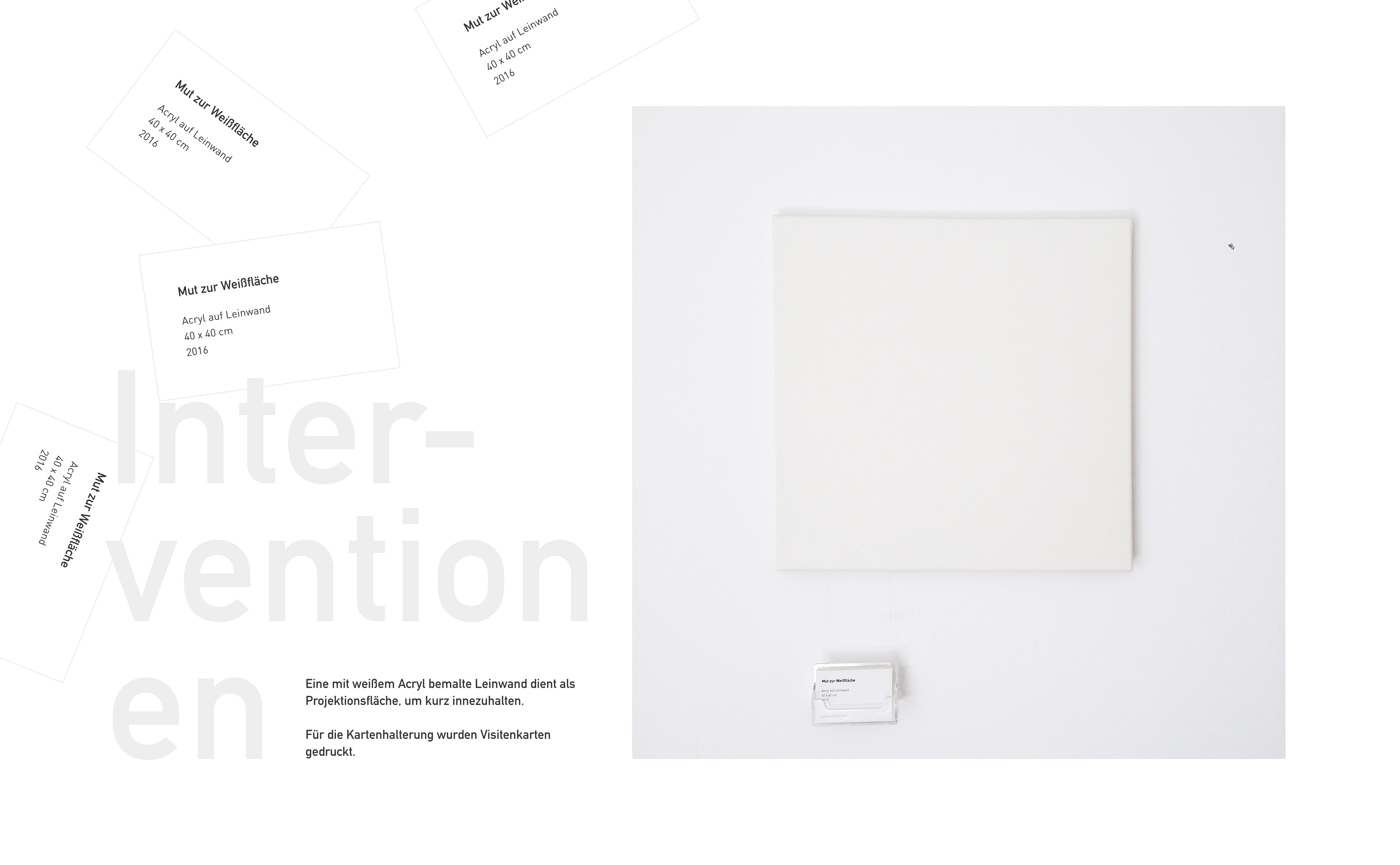 Mut zur Weißfläche - Interventionen (Prints)